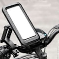 Miniatyrbillede 5 af 5: Vandtæt cykeltelefonholder 360 grader justerbar ABS PVC nylon cykeltelefontaske til 22 til 28 mm stangtelefon under 6,7 tommer