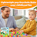 Miniatyrbillede 7 af 10: 30 firkantede mini fidget legetøj til børn, børns stressaflastende squeeze nøglering legetøj