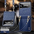 Pikkukuva 2 / 4: Nahka + TPU -kotelo Samsung Galaxy Z Flip4:lle (vihreä)