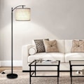 Miniatyrbillede 3 af 5: Stofskærm, medium trommeskærm til bordlampe, (hvid)