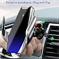 Miniatyrbilde 2 av 5: Sky silver Trådløs Billader, 15W Hurtiglading Bilfeste Lader Auto-Klemme Luftventil Telefonholder Kompatibel med iPhone 11Pro/Max/XR/11/X/8, Sa