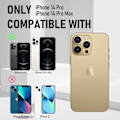 Miniatyrbilde 2 av 5: Gullfarget Kamerabeskytter for iPhone 14 Pro/14 Pro Max, Ultra HD