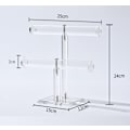 Miniatyrbillede 2 af 3: Transparent smykkeholder, to-lags smykke display stativ, hængende