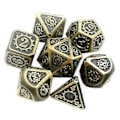 Miniatyrbillede 5 af 5: 7 stk./pakke Polyhedral Zinklegering til Drageskæl DnD RPG Brætspil Terninger (05) 5