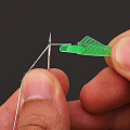 Miniatyrbillede 4 af 5: 20 stk symaskine nåletrådere, fisketype automatisk nåletråder værktøj til små øjne, grøn