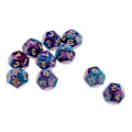 Pikkukuva 2 / 5: Pöytäpeli 10kpl / setti Nopat D12 D&D Gem 18mm (Violetti+Sininen) Purple+Blue