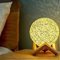 Miniatyrbilde 2 av 5: LED Nattlampe, Sengelampe, Romantisk Stemningslampe i Rotting og Tre, USB Oppladbar