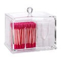 Miniatyrbillede 1 af 5: Transparent makeup bomuldsvatpind opbevaringsboks bomuldsopbevaringsboks 15x