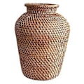 Miniatyrbild 2 av 5: Retro Rattan Blomkruka Buketthållare Dekorativ Korg s()