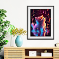 Miniatyrbild 2 av 5: Vuxen diamantmålning, katt diamantmålning, full 5D fancy diamo
