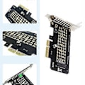 Miniatyrbild 4 av 5: PCIE4.0 3 till NVME M.2 Expansionskort PCIE 4X till M.2 NVME Adapter för Stationär Dator Stöder Snabb Dataöverföringslagring Full height chassis