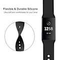 Miniatyrbild 2 av 5: Fitbit Charge 3-rem/Fitbit Charge 4-rem, Klassisk justerbar S