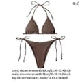 Miniatyrbild 5 av 5: Bikiniset Dam Baddräkt för Klubbar Vattenaktiviteter Semester Spa (Kaffe M) Coffee M