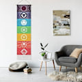 Miniatyrbild 4 av 4: 1 st väggbonad, yogameditation, flerfärgad gobeläng, psykedelisk