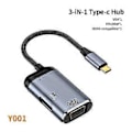 Pikkukuva 1 / 5: RYRA 100W USB C HUB -telakka-asema 4K 60Hz -yhteensopiva VGA PD -sovitin USB 3.1 -laajennus