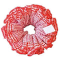 Miniatyrbillede 1 af 5: Æstetiske Scrunchies Elastisk Flerlags Blonde Hårreb Bryllupsfest Strand Hovedbeklædning Store Knolde Hårelastik Ternet Scrunchy Rød Red