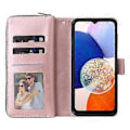 Pikkukuva 3 / 5: Samsung Galaxy A15 4G/A15 5G -puhelinnahkakotelo 9 korttipaikalla ja rannehihnalla Style D
