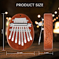 Miniatyrbillede 3 af 5: 8-Tast Mini Kalimba, Finger Thumb Piano med Tilbehørsvedhæng Gi