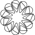Miniatyrbillede 1 af 3: Papirclips - 50 stk. Små metal papirclips, Nyhed Vanddråbeform