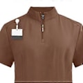 Pikkukuva 2 / 5: Pesuasetti pehmeällä yläosalla ja joggers-housuilla lemmikkieläinten trimmaajille, kauneushoitoloille, kylpylöille, kosmetologialle (ruskea XXL) Brown XXL