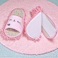 Pikkukuva 5 / 5: Söpöt Pölymoppitossut Unisex Pölylattian Puhdistustyökalu Kylpyhuoneeseen Makuuhuoneeseen (Pinkki) Pink