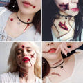 Miniatyrbilde 3 av 5: 60 stk Halloween arr tatoveringsklistremermorsomme skumle arr tatoveringsklistremer