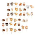 Miniatyrbillede 2 af 2: 32 stk. Kreative Jungle Dyr Tema Kage Picks Kage Indsatser Kage Ornamenter