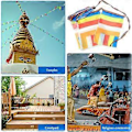 Miniatyrbild 2 av 3: 1 Längd Tibetanska Böneflaggor Tempel Dekorativa Böneflaggor Utomhus Buddhistiska Meditationsflaggor