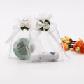 Miniatyrbillede 5 af 5: 50 stk. Hvide Rose Organza Gaveposer, 4x4 7/10 tommer Bryllup Gunst G