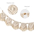 Pikkukuva 4 / 5: Mkouo Macrame seinätekstiilibanneri Tassel Garland Cotton