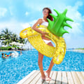 Miniatyrbild 5 av 5: Ananas uppblåsbara pool flyter, uppblåsbar pool flytstol, Fl