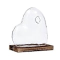 Miniatyrbild 2 av 5: Hjärtmodell Glasvas Ornament Stabil Placering Minimalistisk Design Vas för Bordsdekoration & Heminredning 2 Set