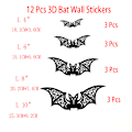 Miniatyrbillede 2 af 5: Halloween hulbat 3D stereo sort flagermus spøgelsesfestival fest sce