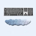 Miniatyrbild 5 av 5: Molnformad Handledsstöd Musmatta Halkfri Bas Färgglad PU Mjukt Memory Foam Smärtlindringsmatta för Gaming Musmatta Stjärnblå ljusgrå Star blue light gray