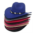 Miniatyrbild 2 av 4: Cowboyhatt Faux Läder Resemössor Röd gray