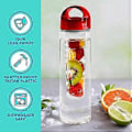 Miniatyrbild 3 av 5: 800 ml Plast Fruktinfusionsflaska Juice Infuser Infuserande Vattenflaskor Utomhussporter (Röd)