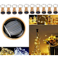 Miniatyrbillede 4 af 5: 10LEDs Fe-flaske Lys med Kork, 10 stk Romantisk Varmt Hvidt L