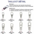 Miniatyrbilde 2 av 5: 60 stk elektriske terminaler bolthull fortennet kobber SC-kontakter