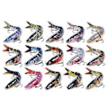 Miniatyrbild 1 av 5: Fiskedrag Tredelad Krok Saltvatten och Sötvatten Simdrag Fiskekrokar Långsamt Sjunkande Flerledade Simbeten Complete set of 15 p