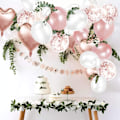 Miniatyrbilde 2 av 5: Valentine's Day Hjerte Rose Gold Ballonger, 48 ??Stykker Rose Gold C