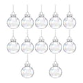 Miniatyrbilde 4 av 5: Klare Iridescent Julekuler, Fyllbare Kuler Ornamenter, Iridescent Kule Jul DIY Rund Klar Kule for Bryllupsfest Utendørs Juletre 12PCS