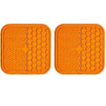 Miniatyrbillede 1 af 5: Slikkemåtter til Hunde Katte, Langsom Foder Hundeskål Beroligende Godbidsmåtte Kedsomhed & Angstlindring (L orange)