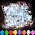 Miniatyrbillede 1 af 5: 100 stk. Multicolor LED Ballonlys, Regnbuefarvede Runde Led Fl