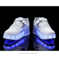 Miniatyrbillede 6 af 6: Børnesneakers Dobbelthjulede Sko Led Lys Sko Q7-yky.37.Hvid White 37