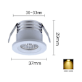 Miniatyrbild 2 av 3: Set med 4 mini LED-infällda spotlights, 3 W, varmvit Vit