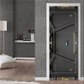 Miniatyrbilde 3 av 5: 30,3\"x78,7\" 3D-dørklistremerkelapp - Sci-fi-dør med nøkkel