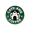 Miniatyrbild 1 av 5: Emaljnålar för katt och kaffe Emaljnål för katt Kaffe Emaljnål Brosch för Ryggsäckar Kläder Jackor & Hattdekoration