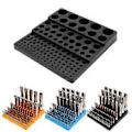 Miniatyrbilde 2 av 5: Plast Drillbits Oppbevaringsboks Frese Kutter Drill Finishings Holder Organiserings Etui 131 Hull for 4-32mm Frese Kutter Gul Yellow