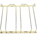 Miniatyrbilde 2 av 4: Gullfarget vinglassholder på 27,5 cm for under skap, stativ for vinglass, oppbevaringsstativ for stettglass, 3 rader