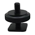 Miniatyrbillede 1 af 5: Metal Hot Shoe Adapter til DSLR-kameraer med 1/4 tomme skrue, stærk og pålidelig stativpladeskrue til langvarig brug, sort Black
